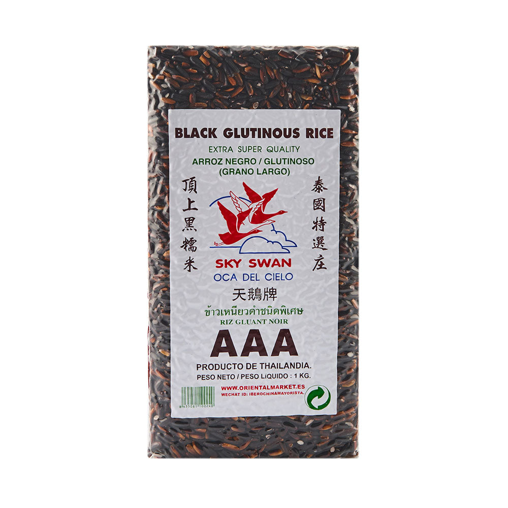 Arroz negro glutinoso (grano largo) 1kg