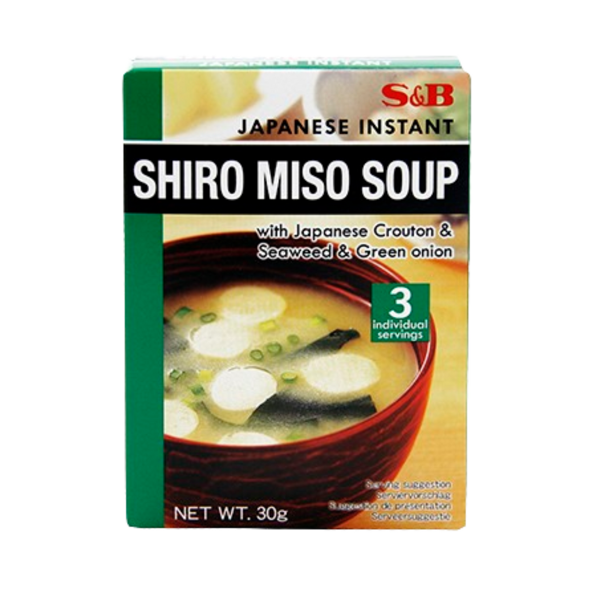 Sopa miso instantáneo Shiro 30g S&B